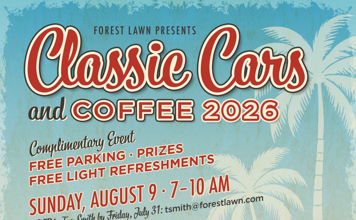 Forest Lawn Cars And Coffee partial flyer August 2026